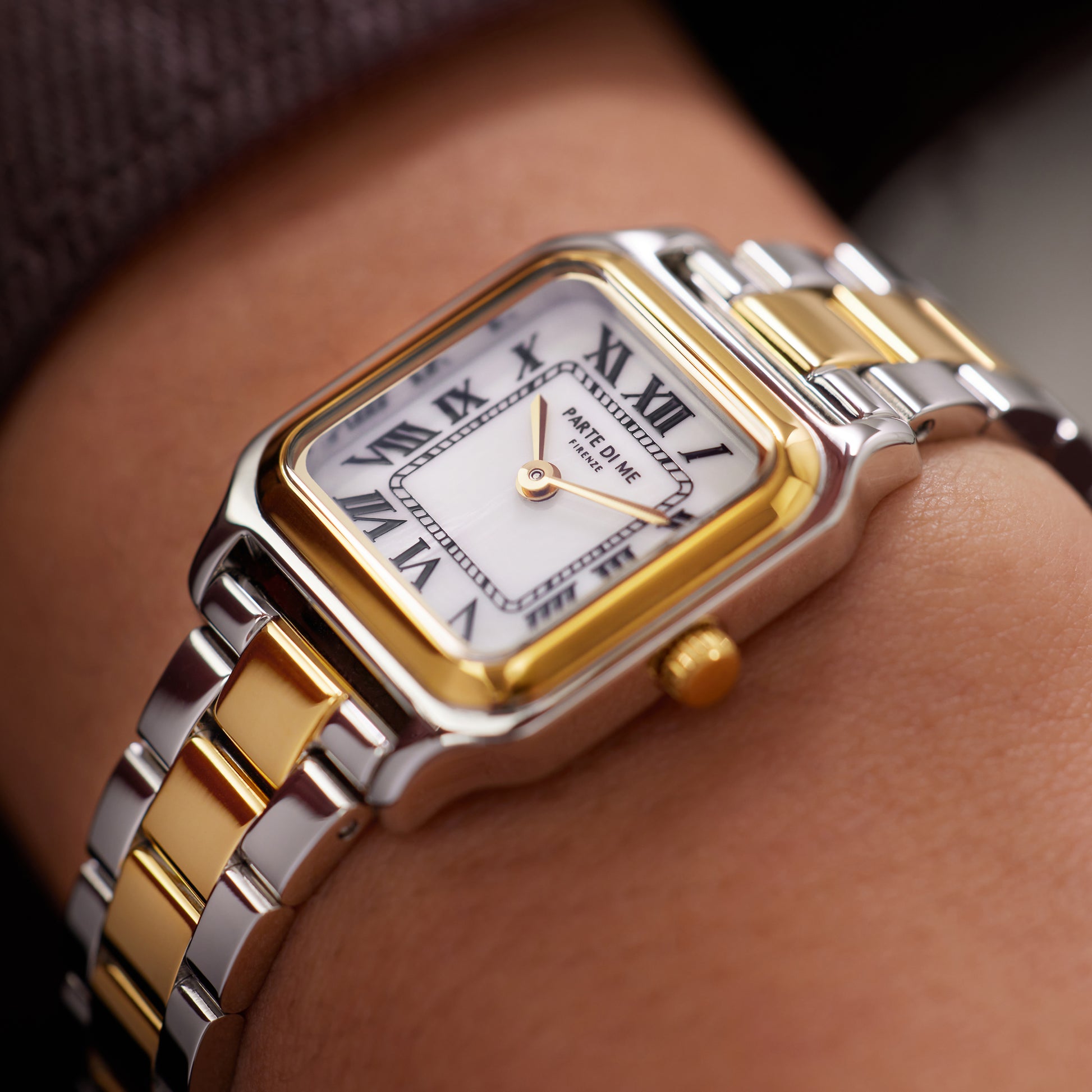 Orologio rectangular ladies watch gold coloured and silver - Parte di Me