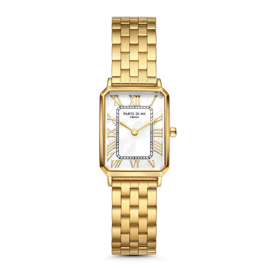 Orologio rectangular ladies watch gold coloured and mother of pearl - Parte di Me