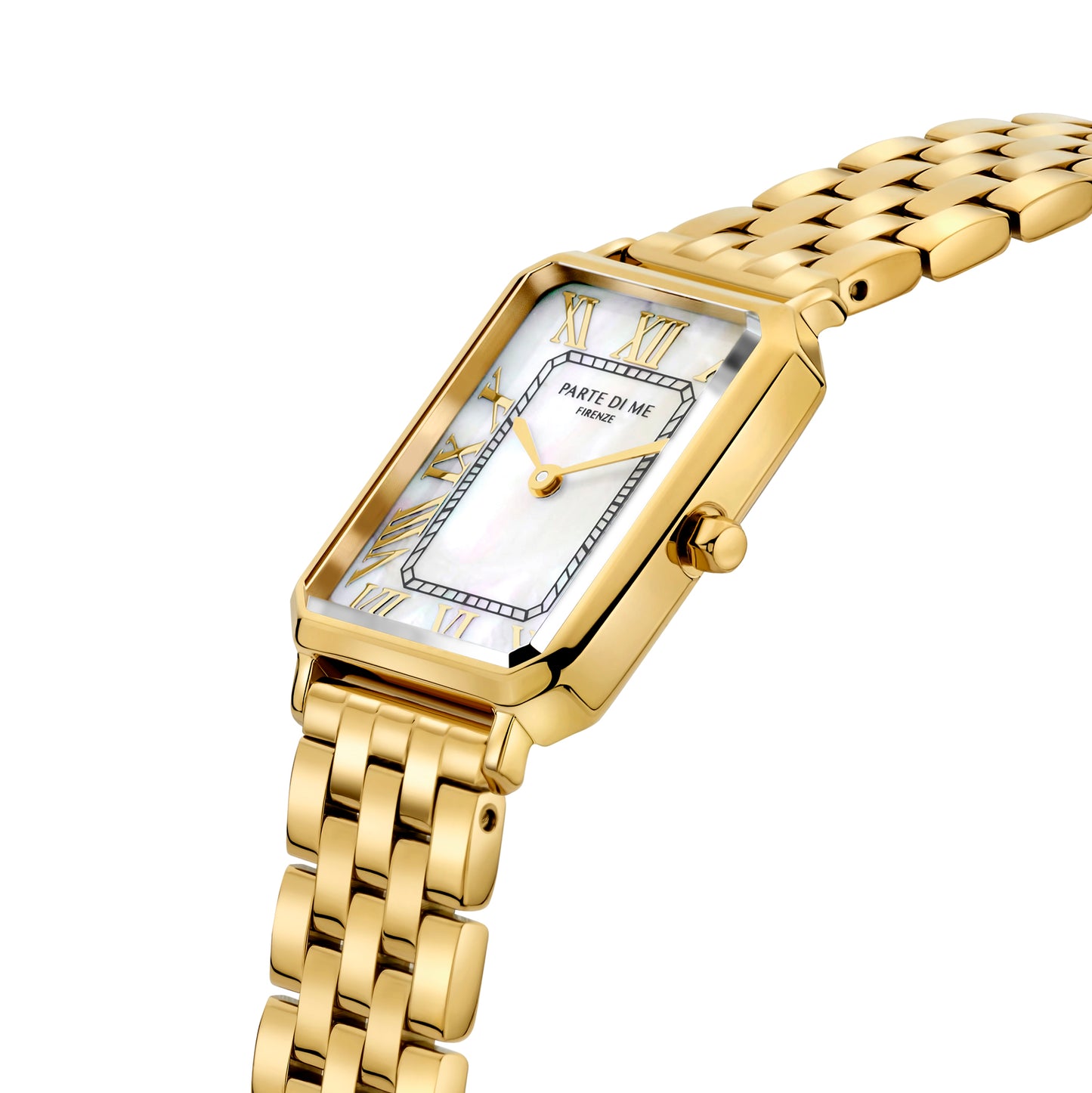 Orologio rectangular ladies watch gold coloured and mother of pearl - Parte di Me