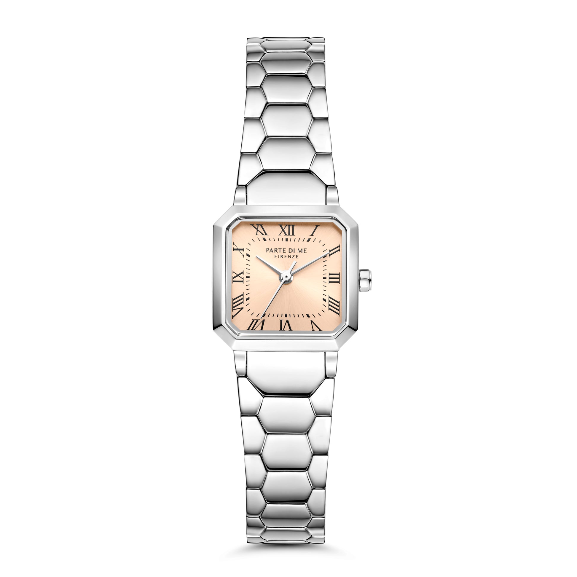 Orologio square ladies watch silver coloured and taupe - Parte di Me