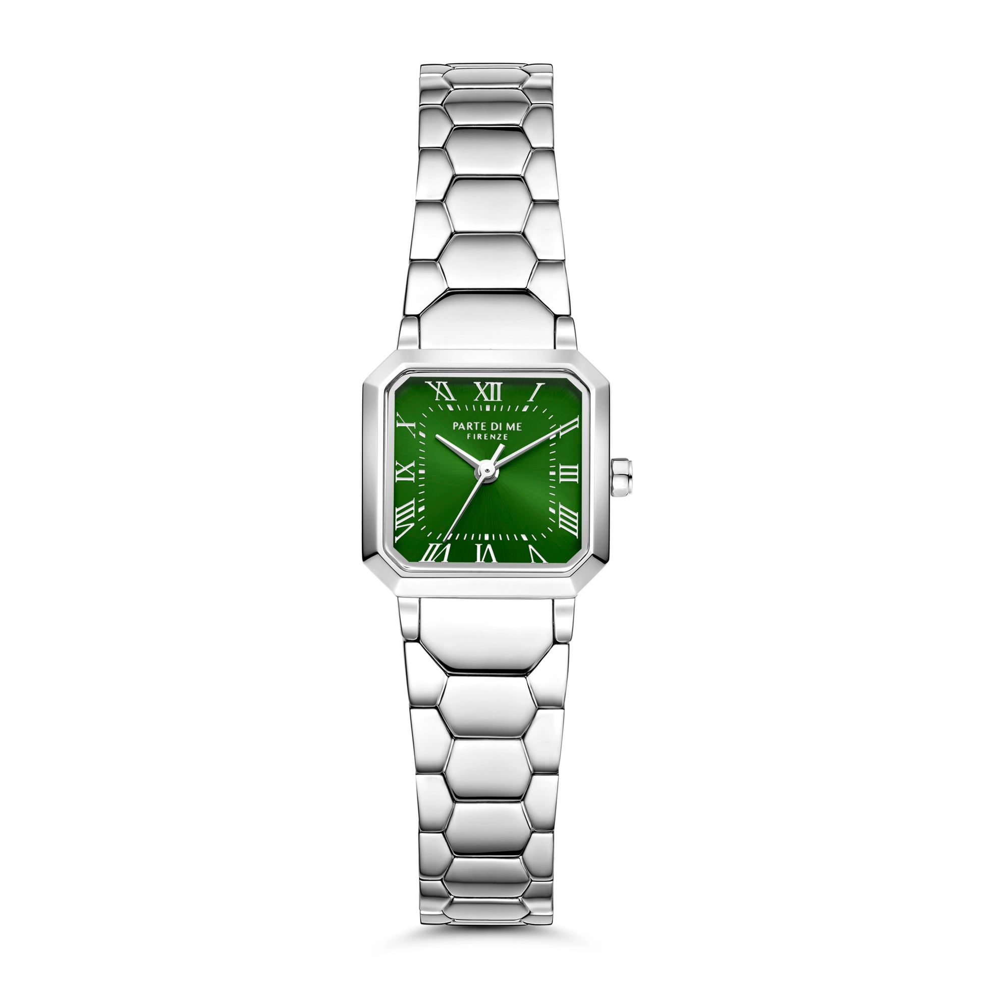 Orologio square ladies watch silver coloured and green - Parte di Me