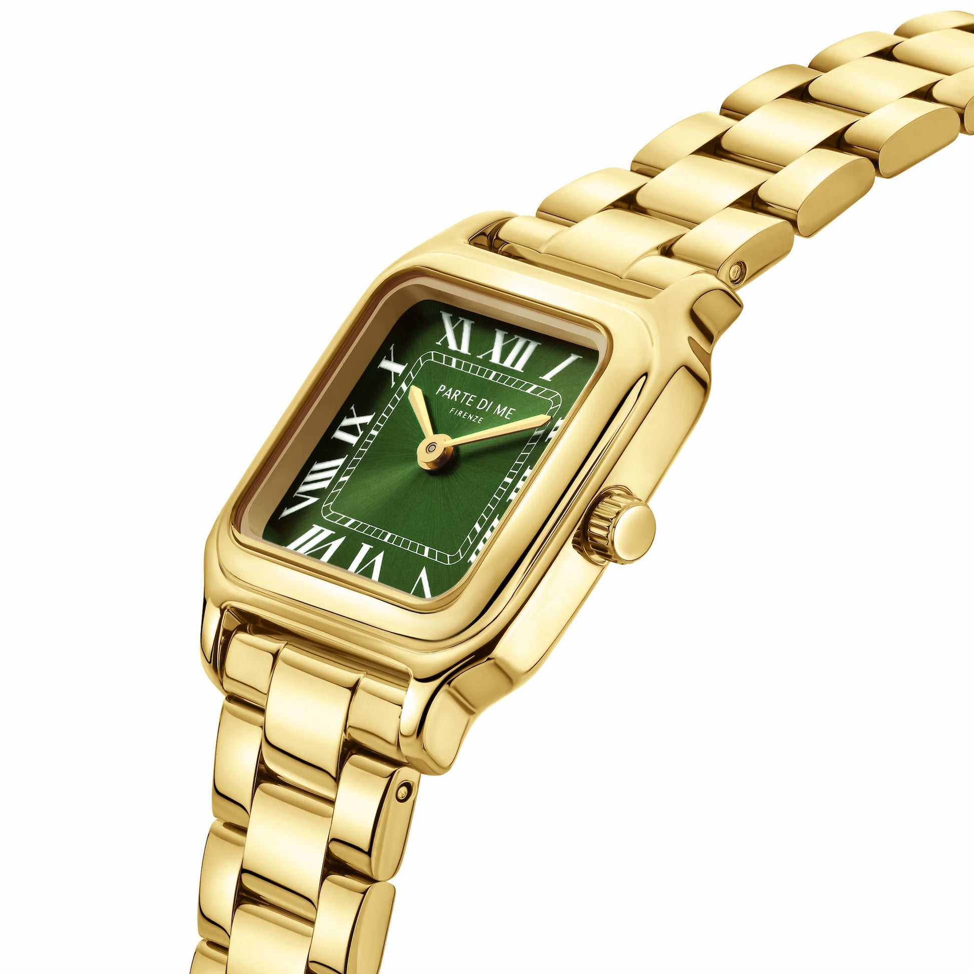 Orologio rectangular ladies watch gold and green - Parte di Me