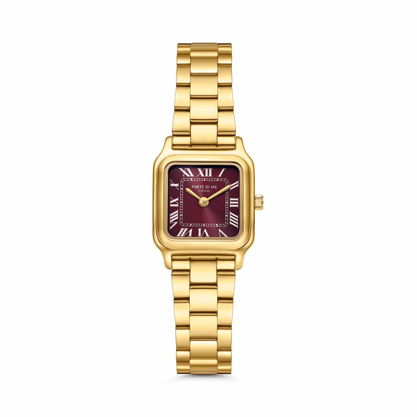 Orologio rectangular ladies watch gold coloured and bordeaux - Parte di Me