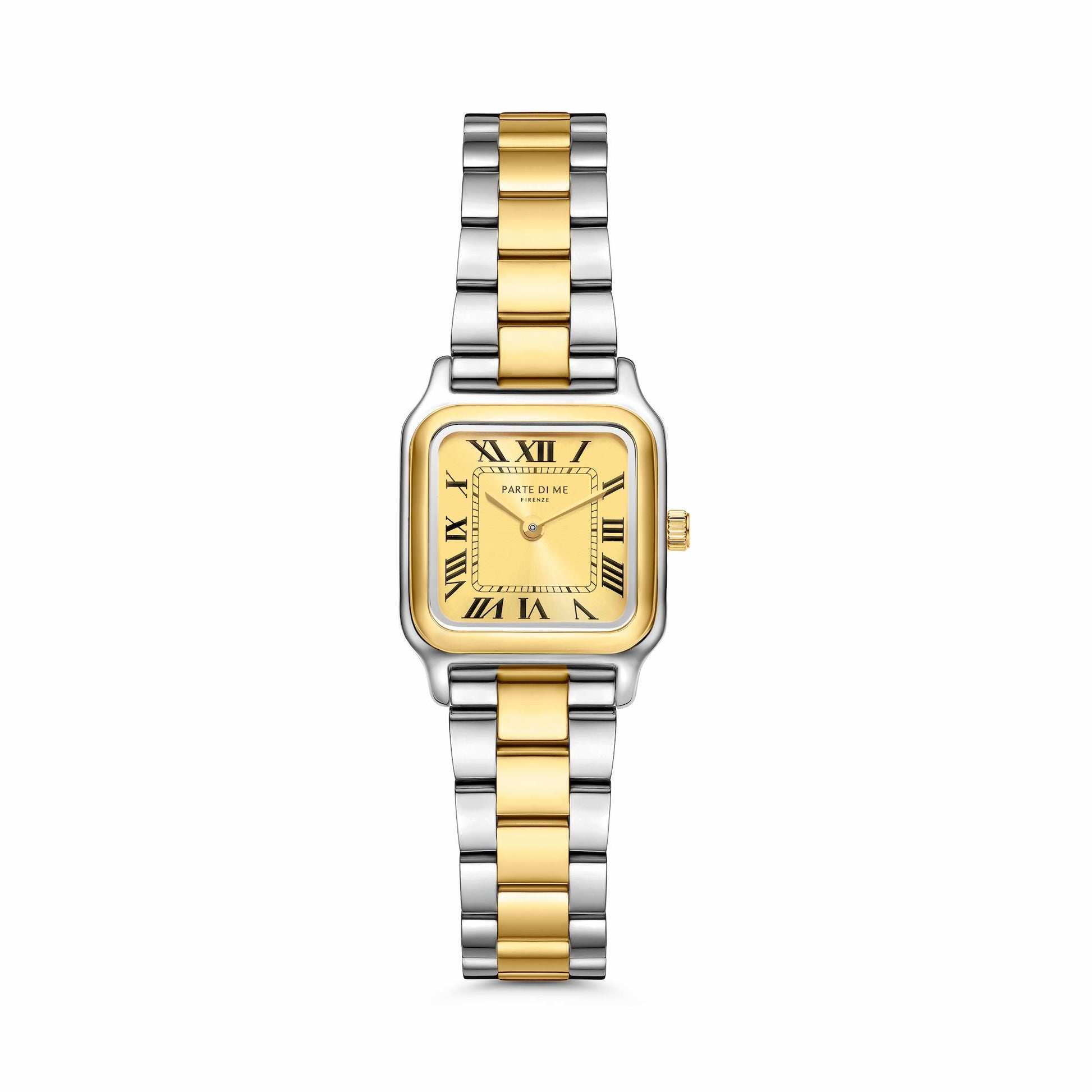 Orologio rectangular ladies watch gold coloured and silver - Parte di Me