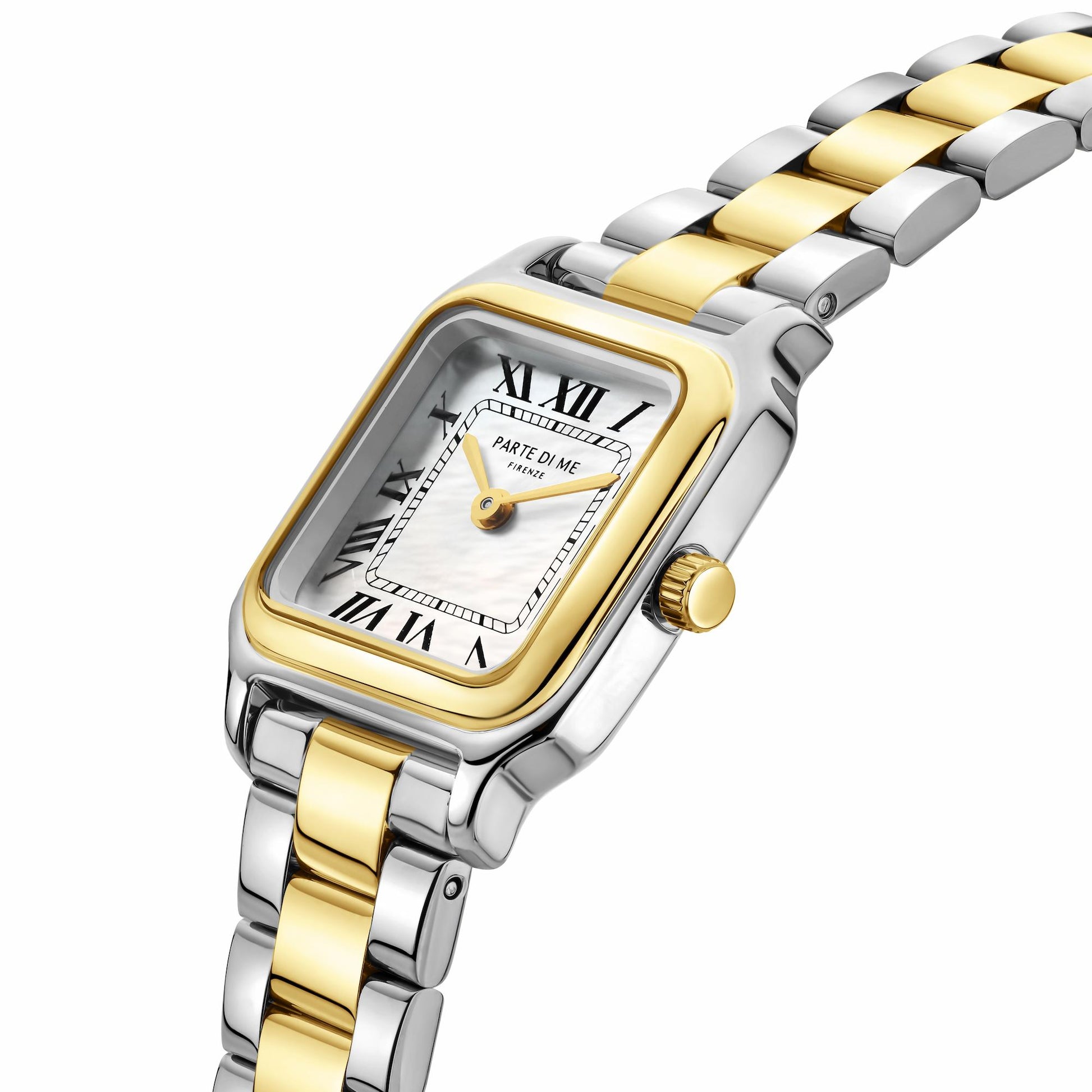 Orologio rectangular ladies watch gold coloured and silver - Parte di Me