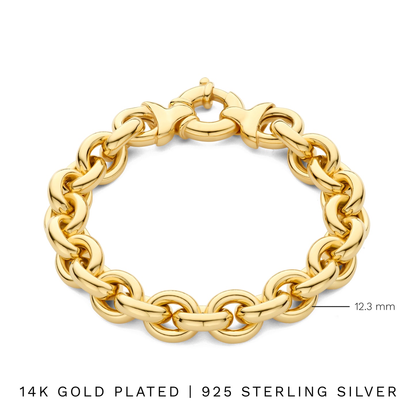 Bibbiena Poppi Tara 925 sterling silver gold plated link bracelet - Parte di Me