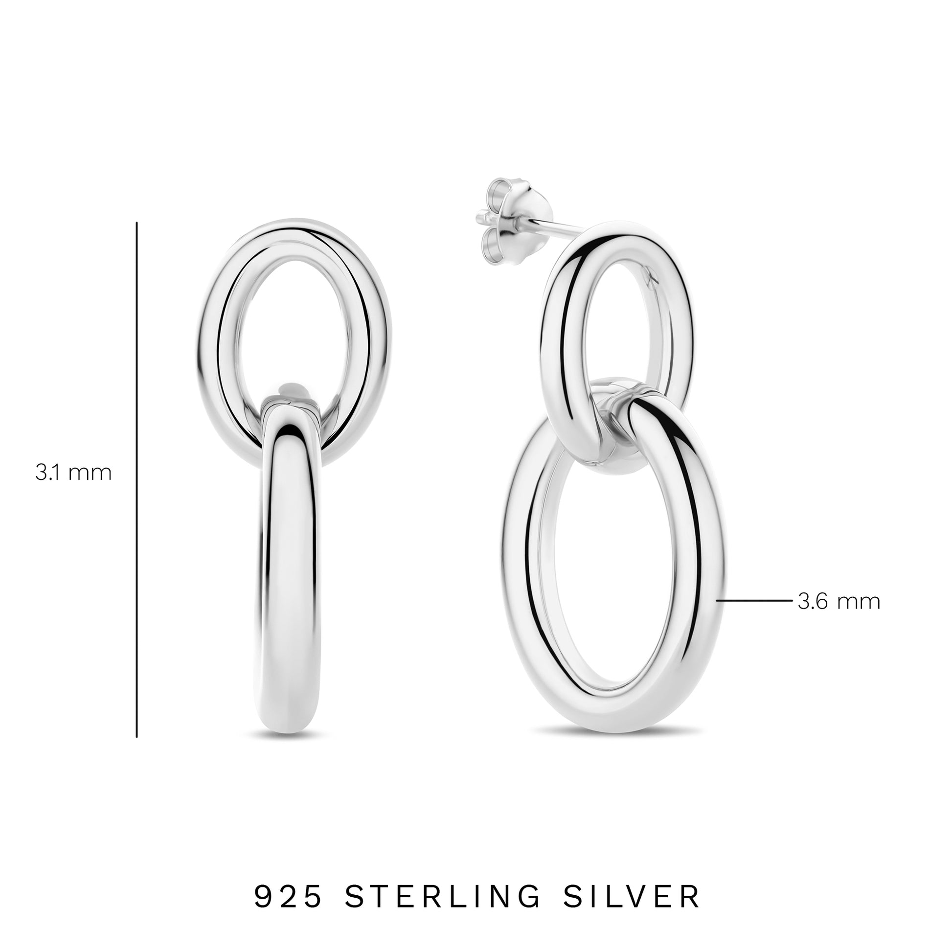 Bibbiena Poppi Adriane 925 sterling silver drop earrings - Parte di Me