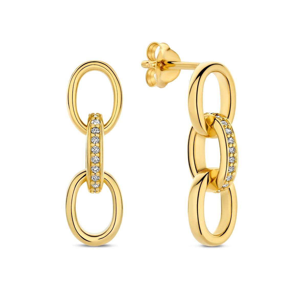 Sorprendimi 925 sterling silver gold plated earrings set - Parte di Me