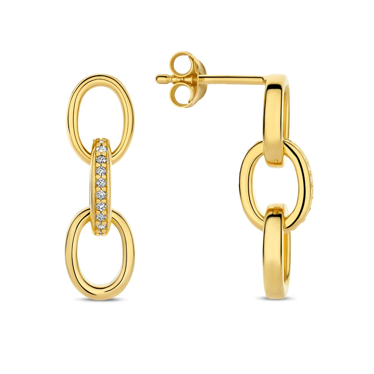 Sorprendimi 925 sterling silver gold plated earrings set - Parte di Me