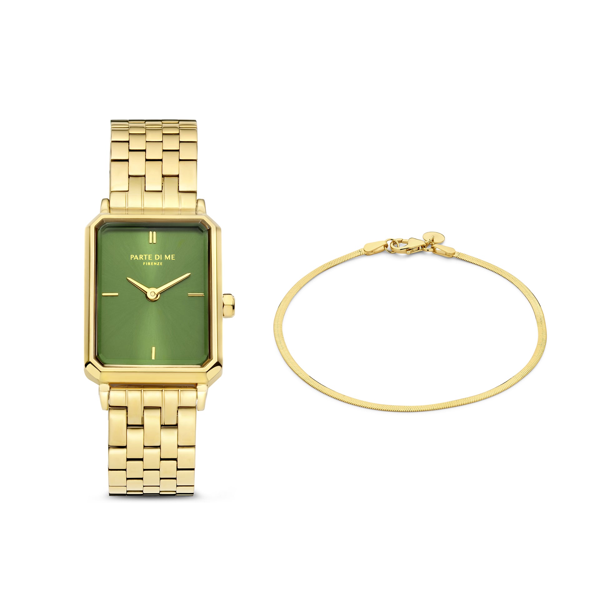 Sorprendimi gold coloured watch and 925 sterling silver gold plated bracelet - Parte di Me