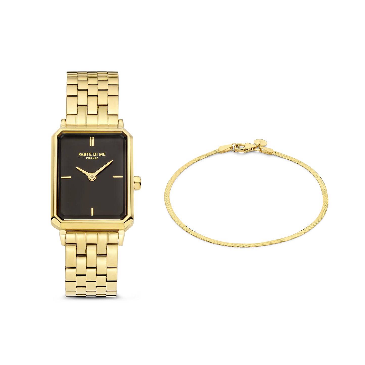 Sorprendimi gold coloured watch and 925 sterling silver gold plated bracelet - Parte di Me