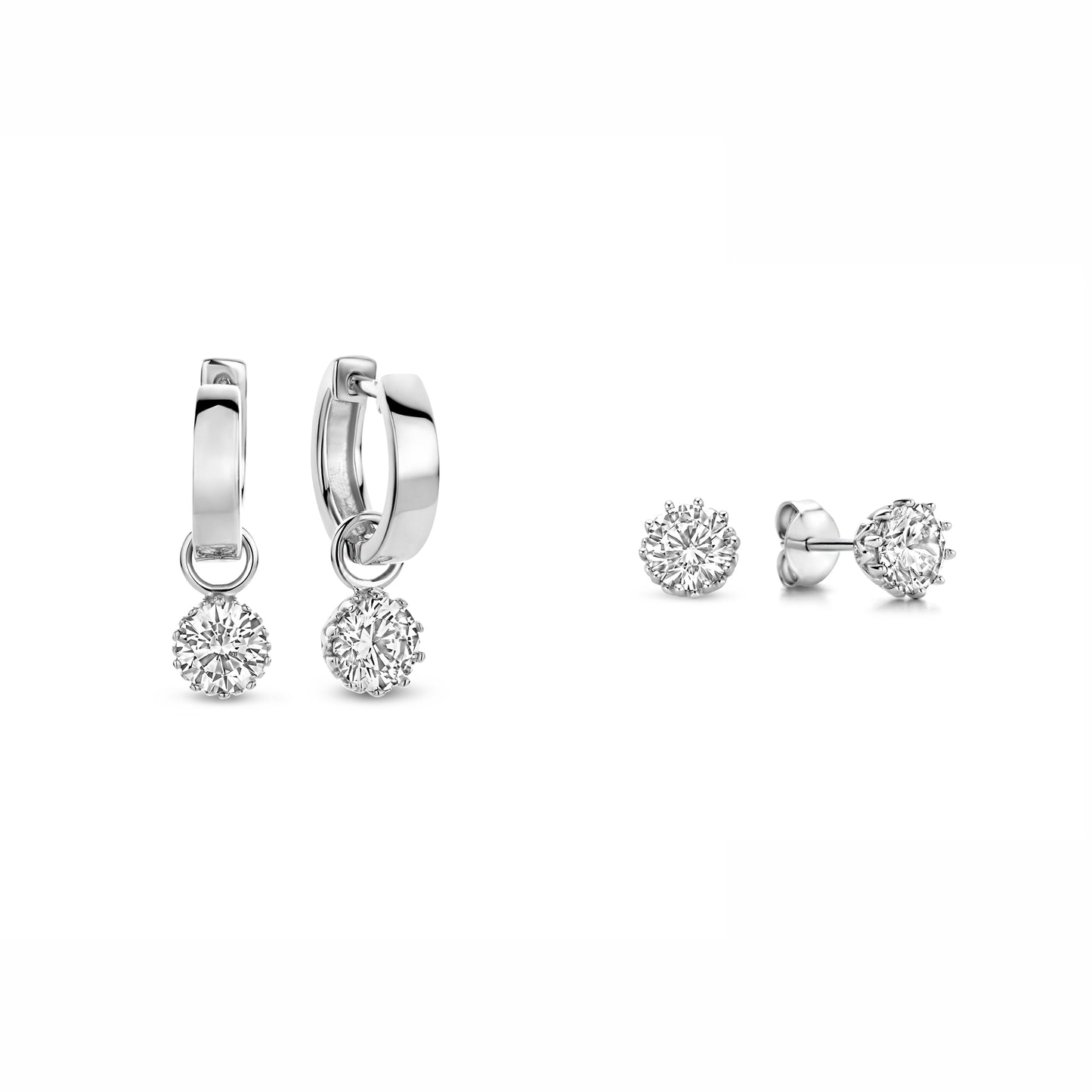 Sorprendimi 925 sterling silver earrings set with zirconia stones - Parte di Me