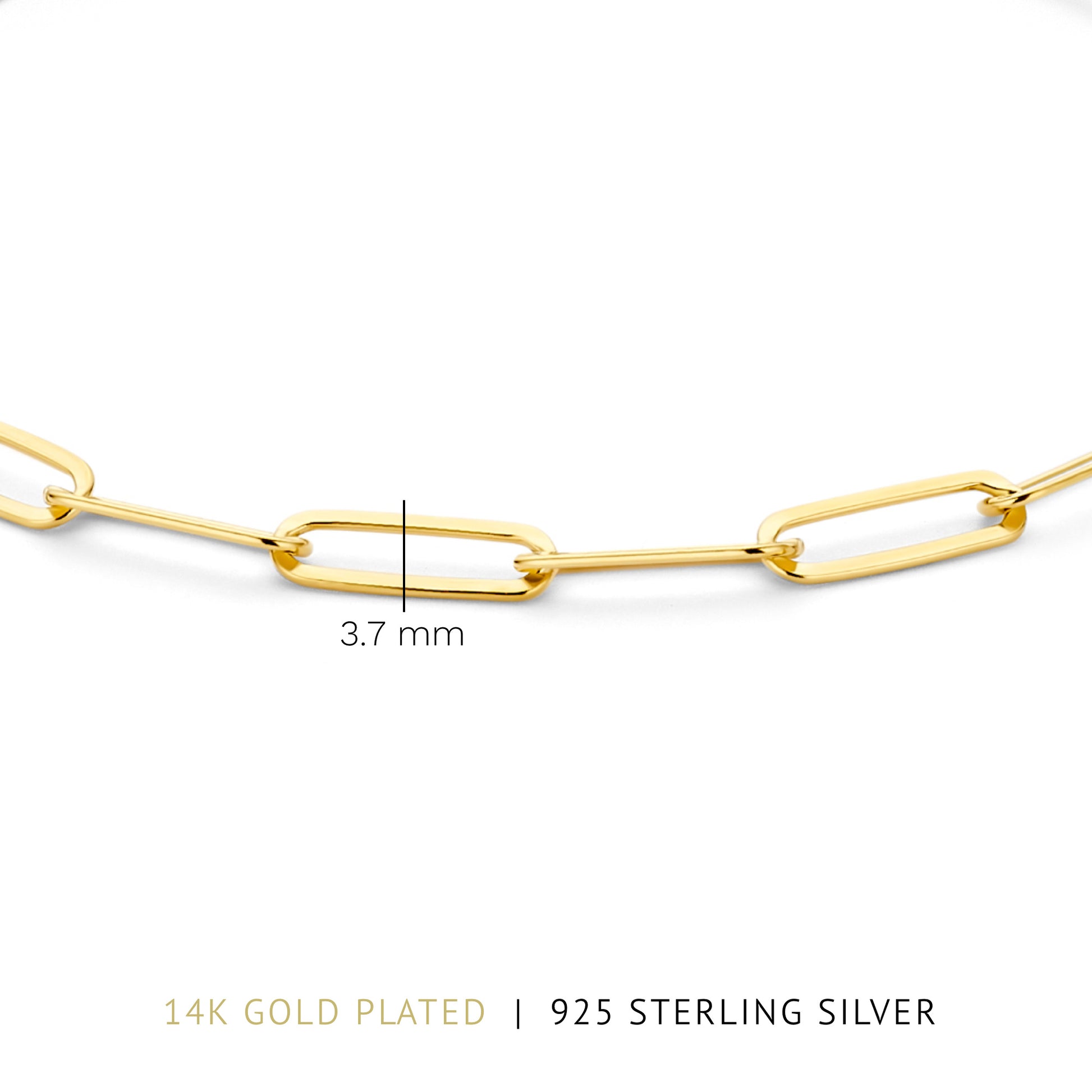 Bibbiena Poppi Felice 925 sterling silver gold plated link bracelet with 14 karat gold plating - Parte di Me