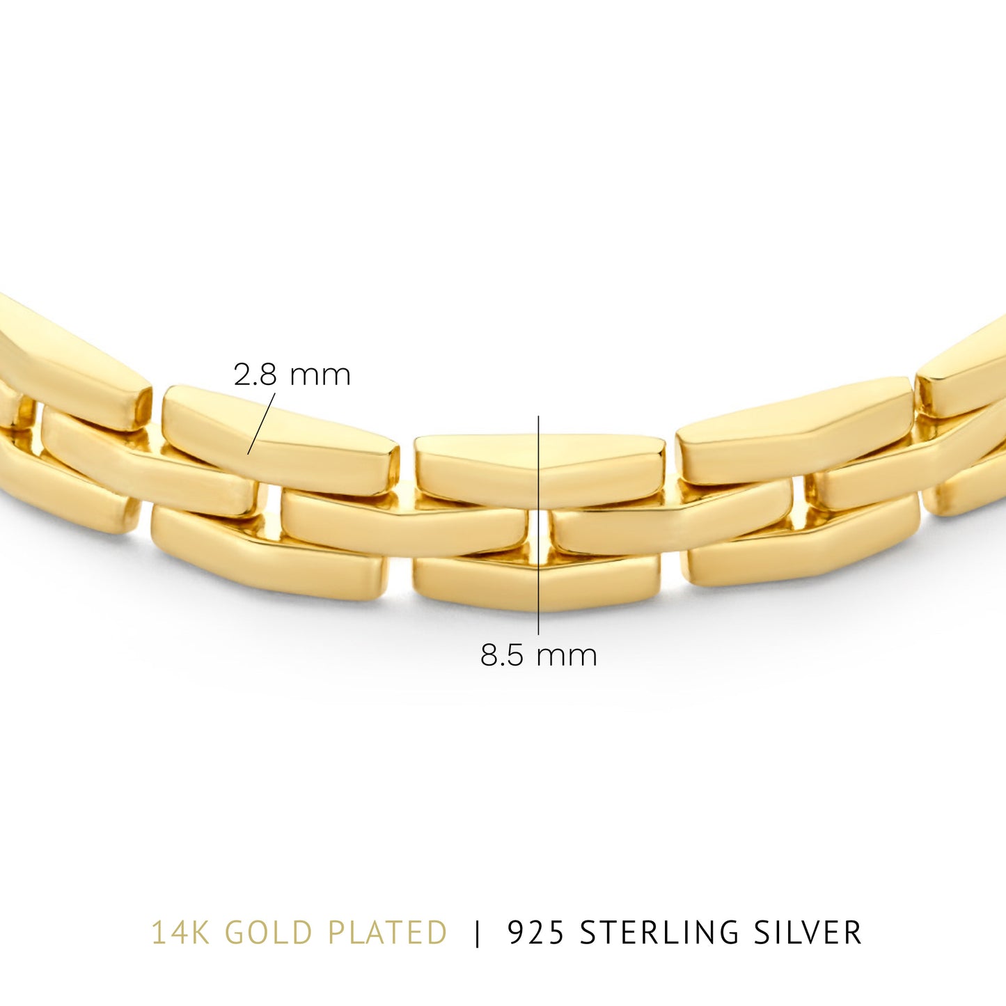 Bibbiena Poppi Del Morbo 925 sterling silver gold plated bracelet - Parte di Me