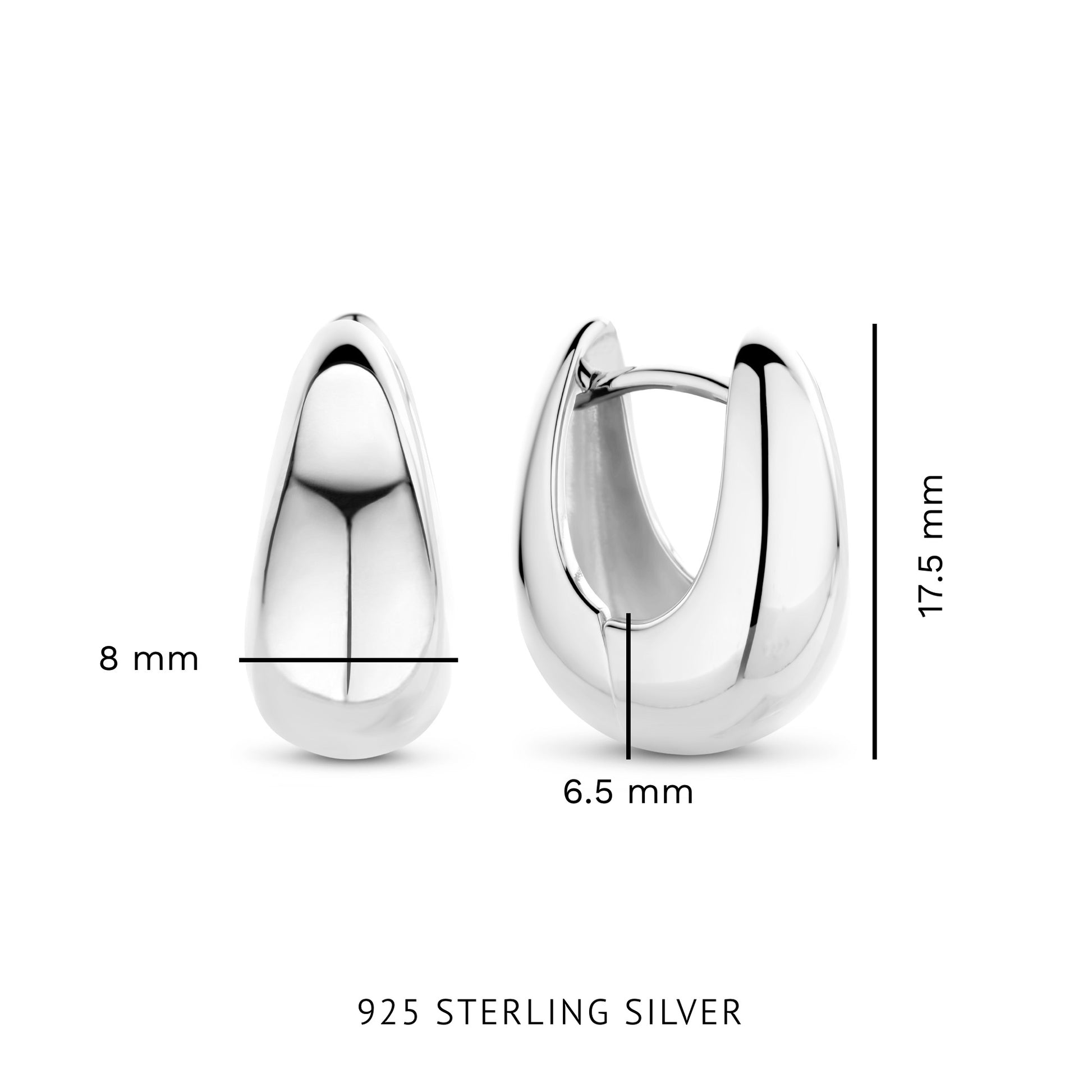 Bibbiena Poppi Casentino 925 sterling silver hoop earrings - Parte di Me