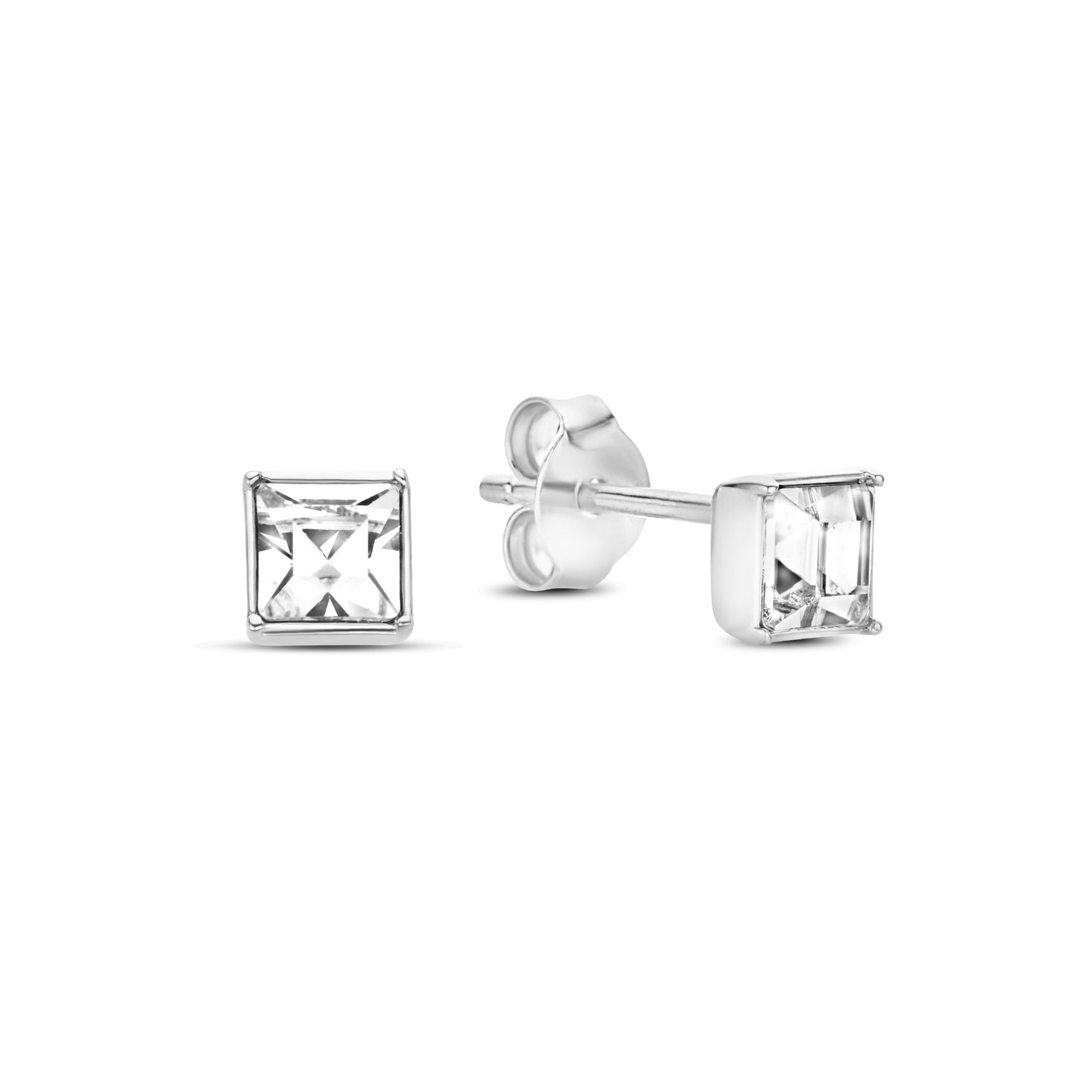 Parte Di Me Cento Luci Perla 925 sterling silver ear studs with preciosa crystal PDM36149 - Parte di Me