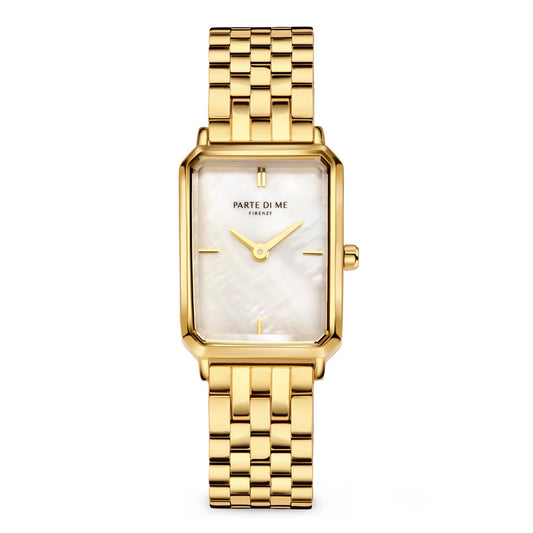 Orologio rectangular ladies watch gold coloured and mother of pearl - Parte di Me