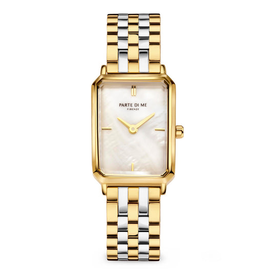 Orologio rectangular ladies watch gold and silver coloured - Parte di Me