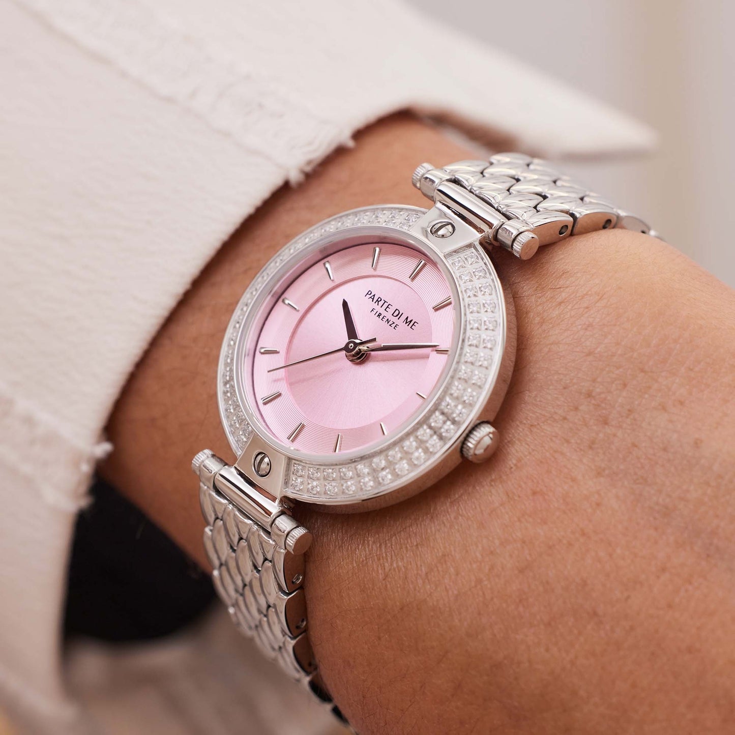 Orologio round ladies watch silver coloured and pink - Parte di Me