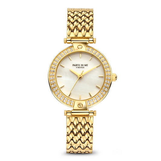 Orologio round ladies watch gold coloured and mother of pearl - Parte di Me