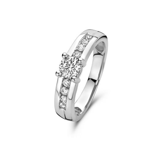 Ponte Vecchio Santa Trinita 925 Sterling Silber Ring mit Zirkonia Steinen