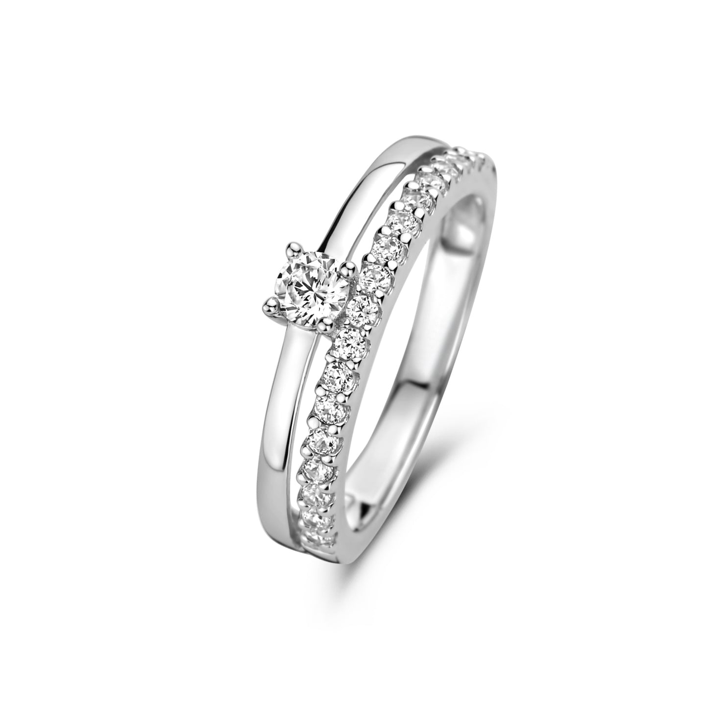 Ponte Vecchio Uffizi 925 sterling silver ring with zirconia stones