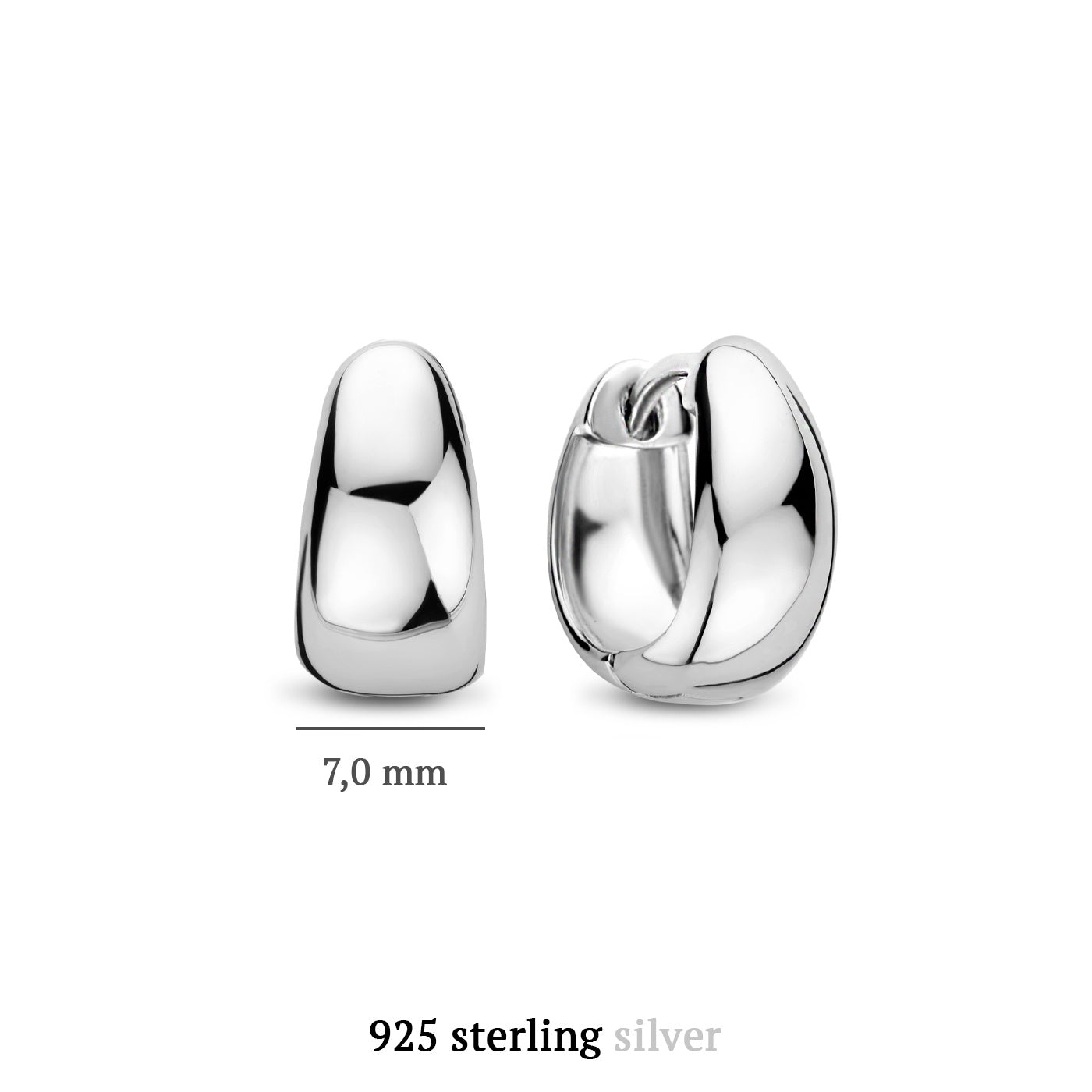 Bibbiena Poppi Casentino 925 sterling silver hoop earrings - Parte di Me