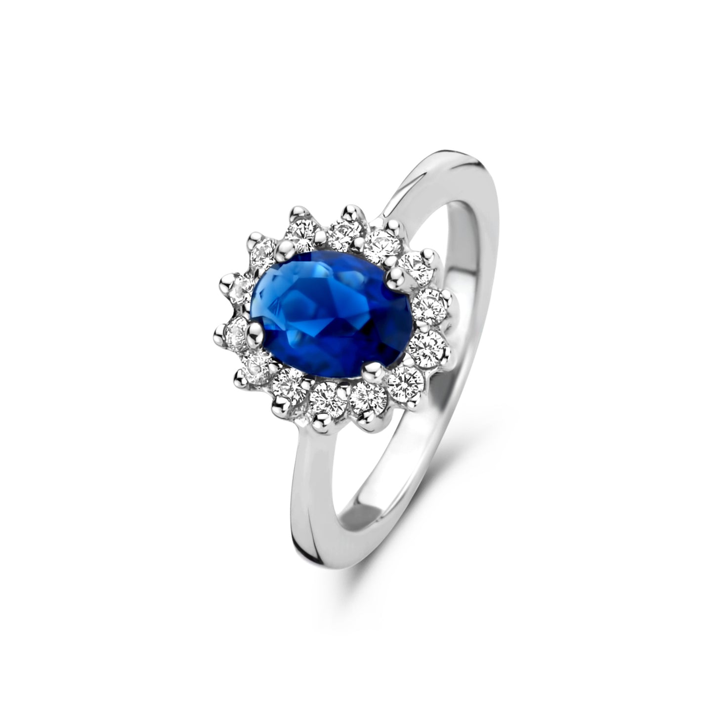 Brioso Cortona Lia 925 sterling silver ring with sapphire and zirconia - Parte di Me