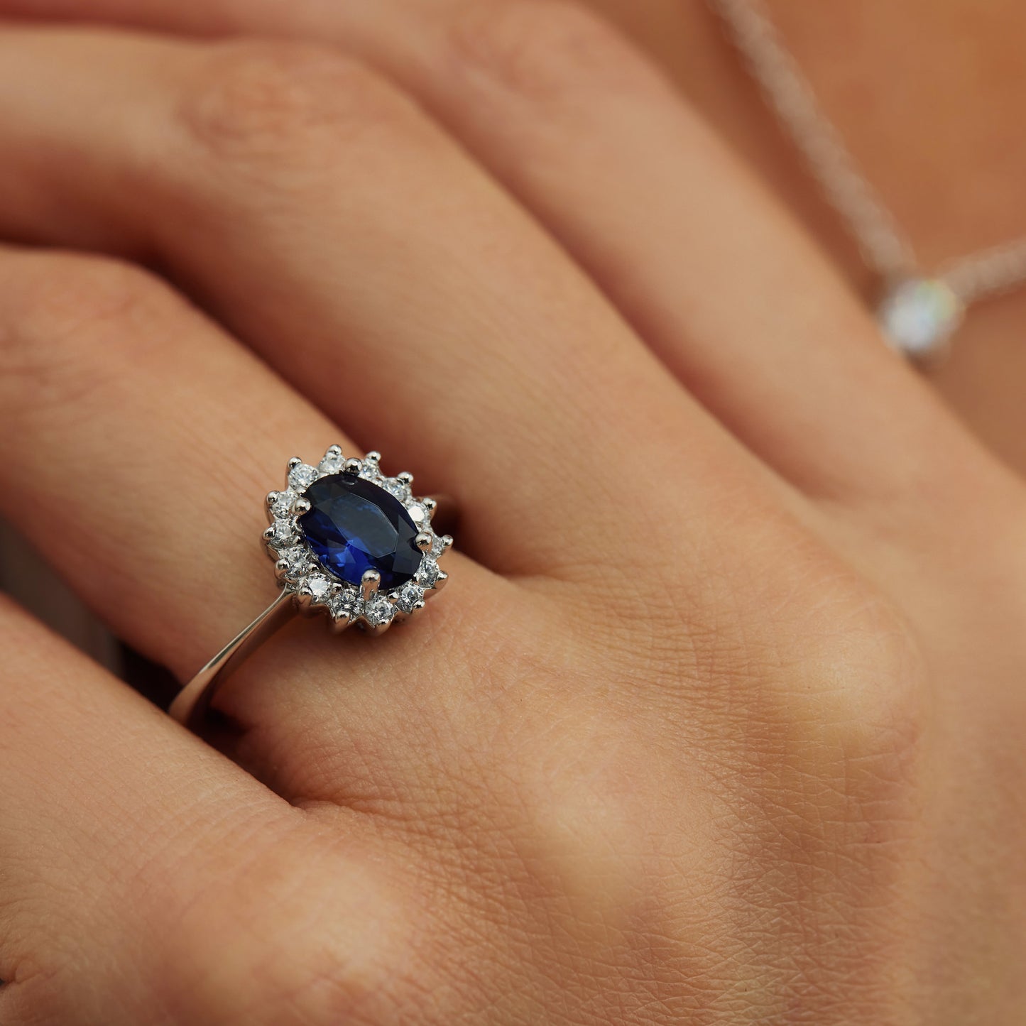 Brioso Cortona Lia 925 sterling silver ring with sapphire and zirconia - Parte di Me