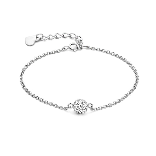 Cento Luci Rosia 925 Sterling Silber Armband mit Zirkonia Stein