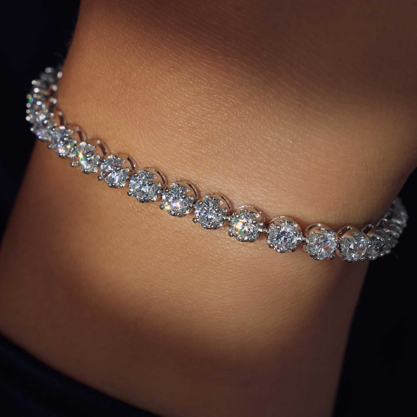 Santa Maria della Base 925 sterling silver bracelet with zirconia stones - Parte di Me