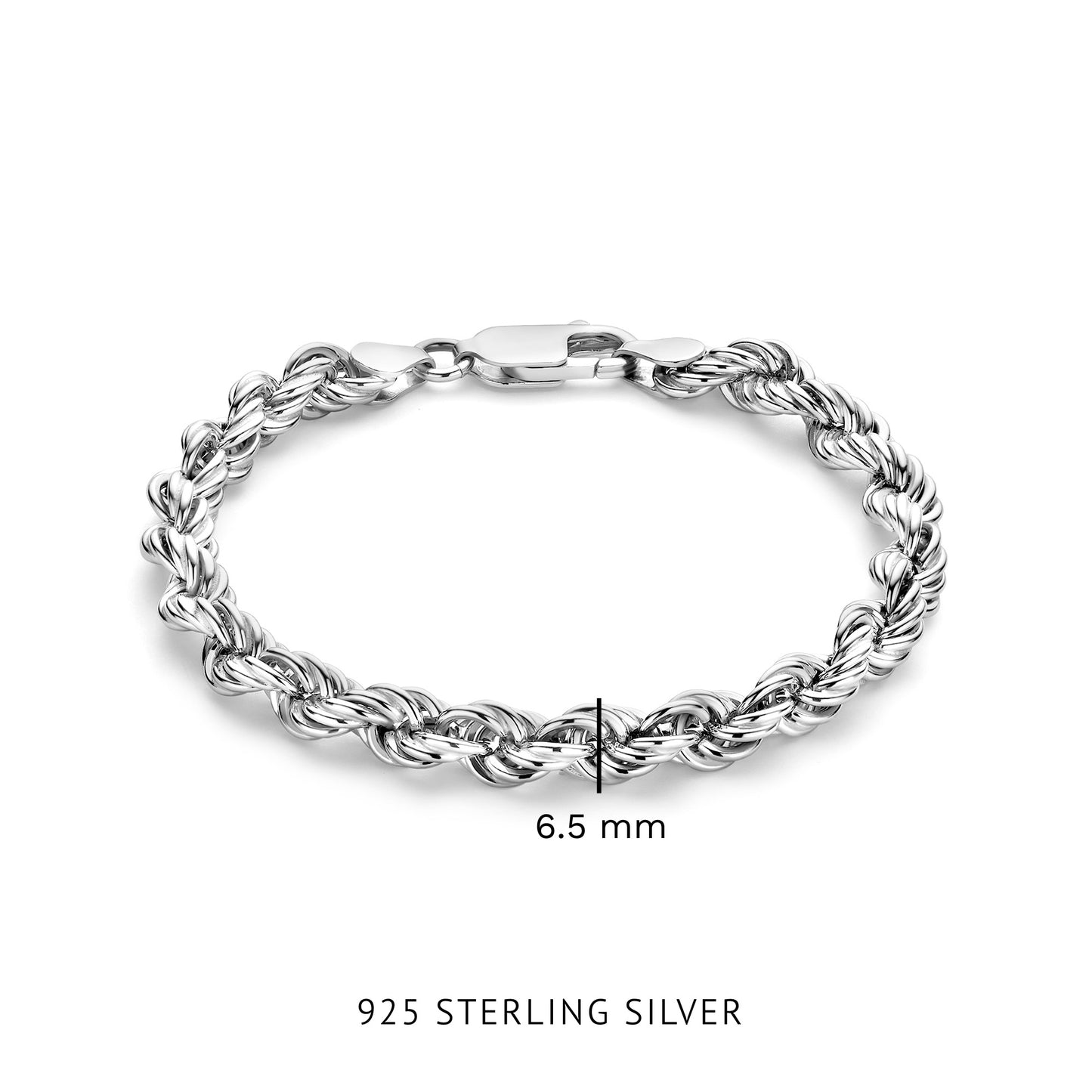 Bibbiena Poppi Viviana 925 Sterling Silber Armband mit Drehung