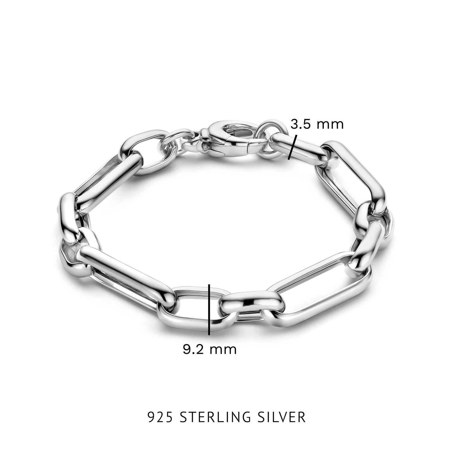 Bibbiena Poppi Casentino bracciale a maglie in argento sterling 925