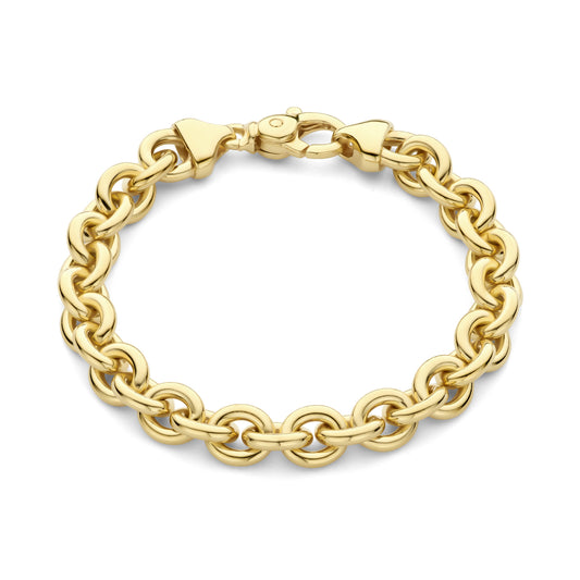 Bibbiena Poppi Mila 925 sterling silver gold plated link bracelet