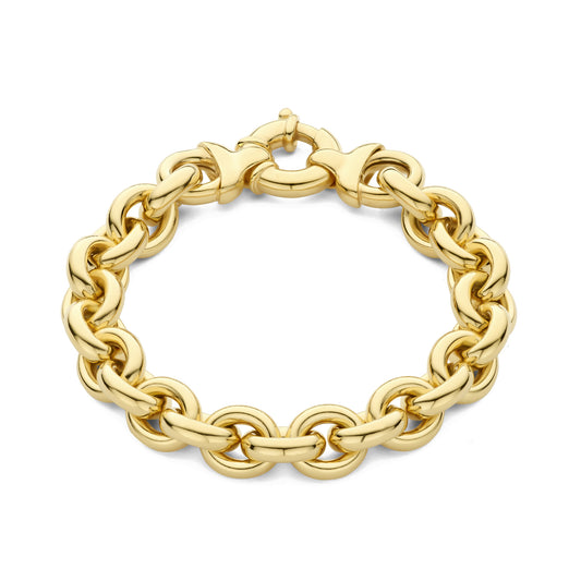 Bibbiena Poppi Tara 925 sterling silver gold plated link bracelet