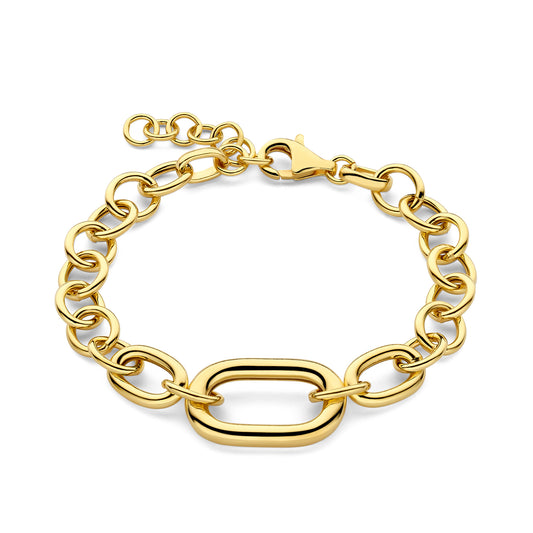 Bibbiena Poppi Gionna 925 sterling silver gold plated link bracelet