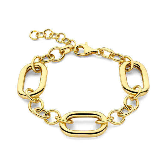 Bibbiena Poppi Gionna 925 sterling silver gold plated link bracelet