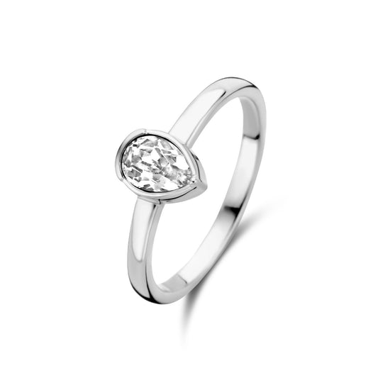 Cento Luci Natale 925 sterling silver ring with preciosa crystal