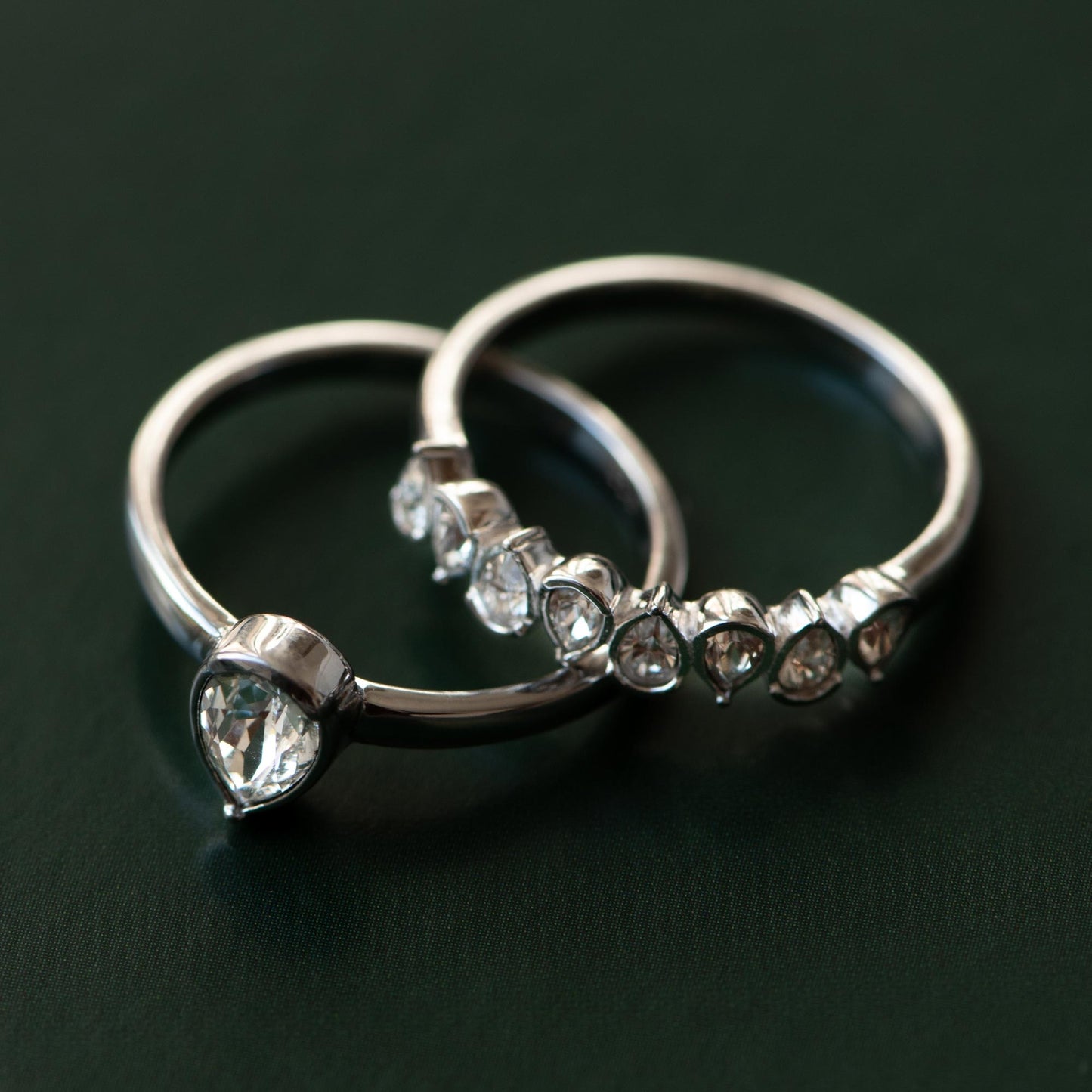 Cento Luci Natale 925 sterling sølv ring med preciosa krystal