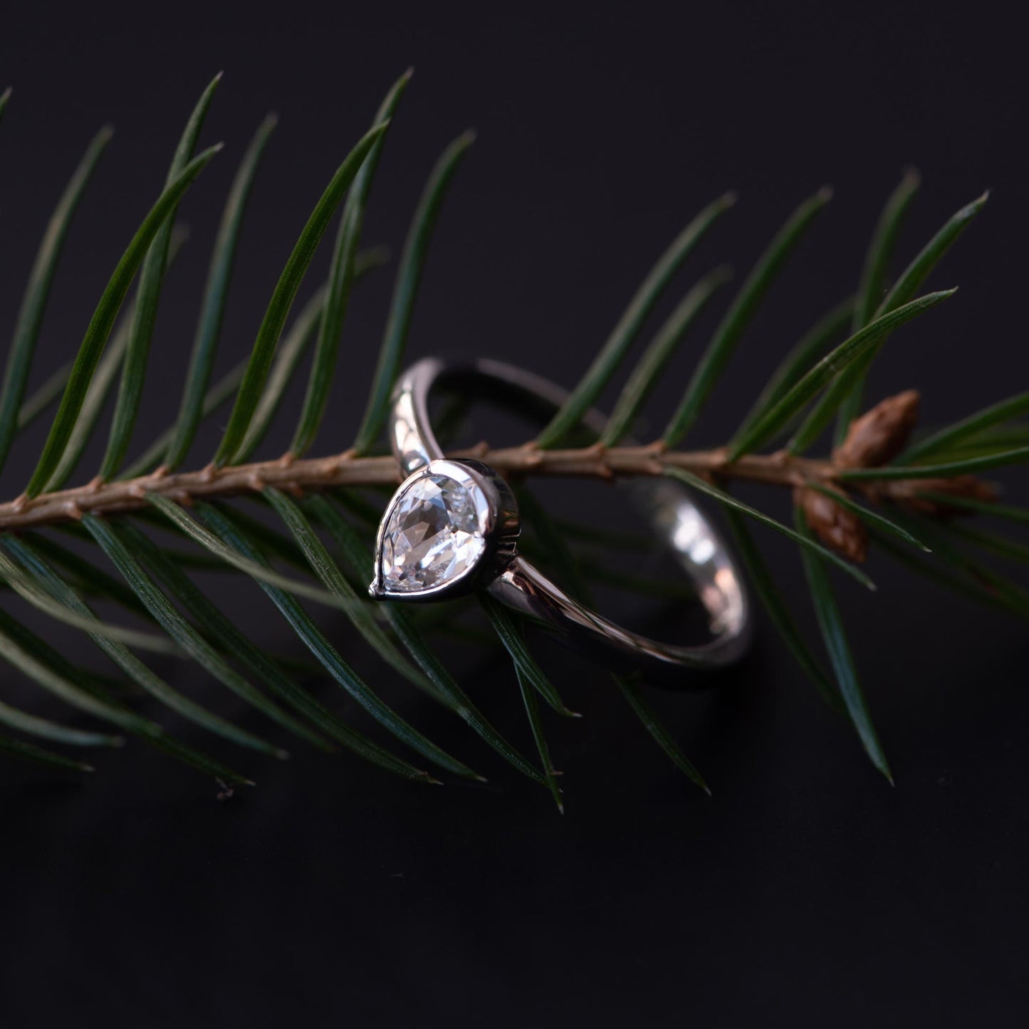 Cento Luci Natale 925 sterling sølv ring med preciosa krystal