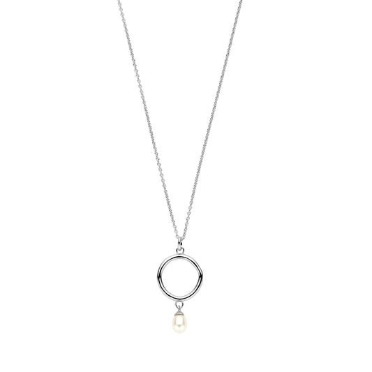 Brioso Cortona Ambra 925 sterling silver necklace with freshwater pearl