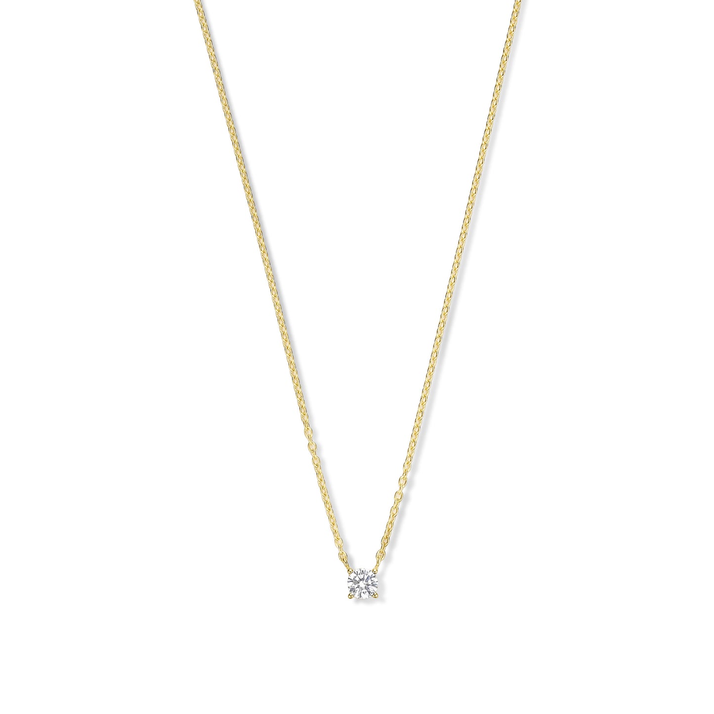 Ponte Vecchio Sofia 925 sterling silver gold plated necklace with zirconia stone - Parte di Me