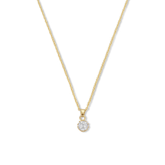 Cento Luci Rosia 925 sterling silver gold plated necklace with zirconia stone - Parte di Me