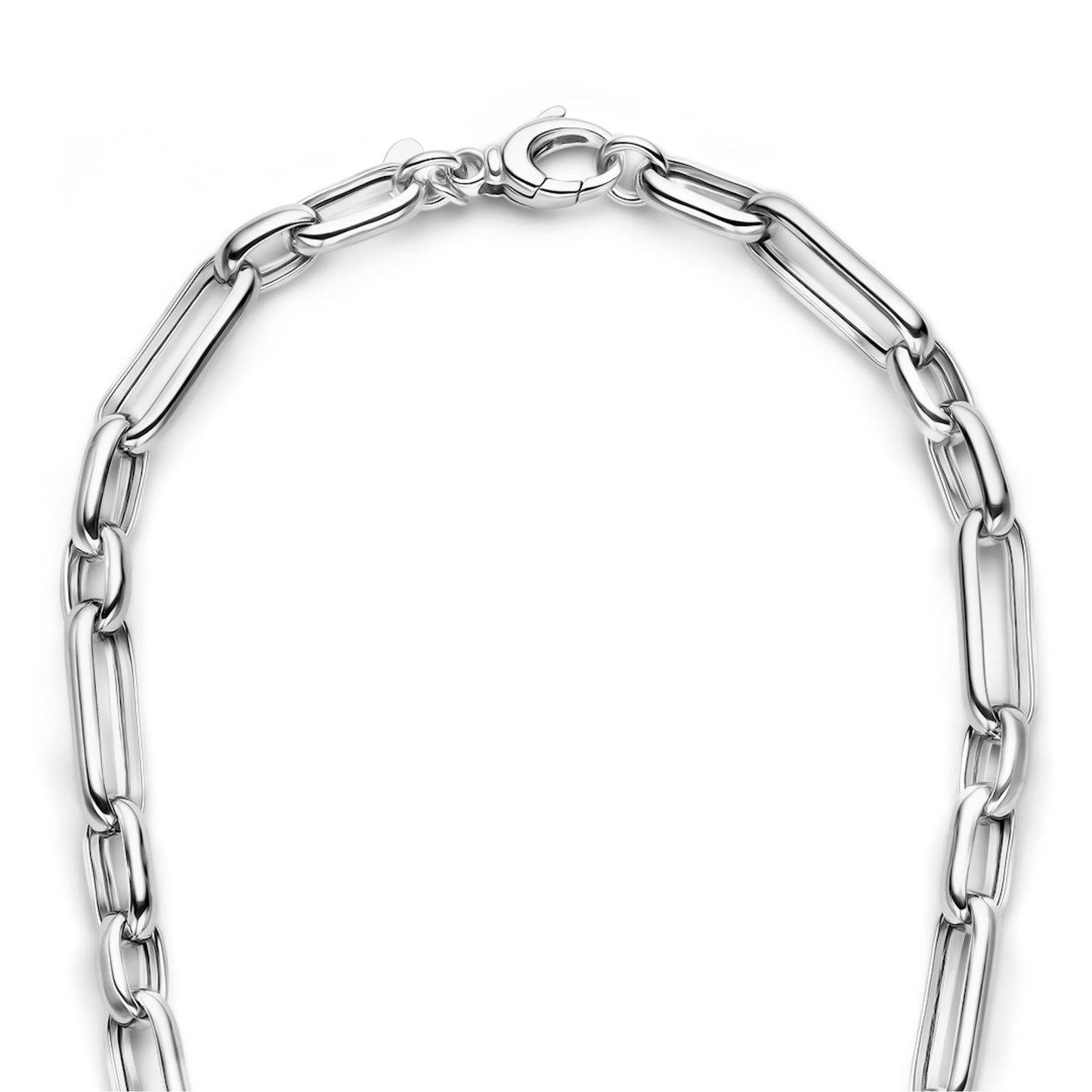 Bibbiena Poppi Casentino 925 sterling silver link necklace