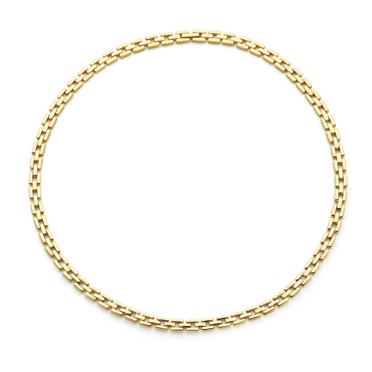 Bibbiena Poppi Dante 925 sterling silver gold plated link necklace