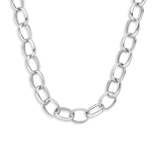 Bibbiena Poppi Acadia 925 sterling silver link necklace