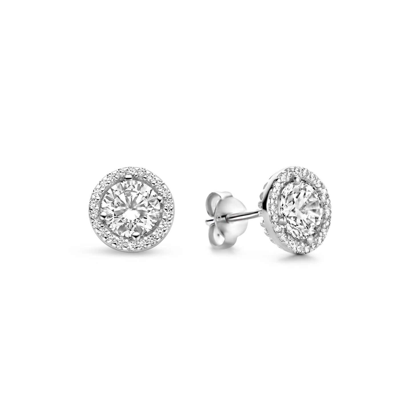 Ponte Vecchio Dalia 925 sterling silver ear studs with zirconia stones - Parte di Me