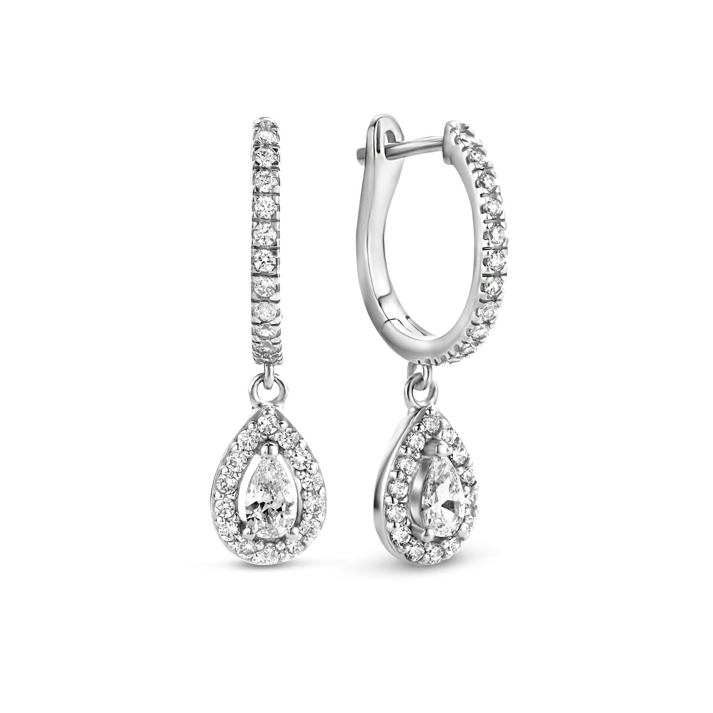 Ponte Vecchio Dalia 925 sterling silver drop earrings with zirconia stones - Parte di Me