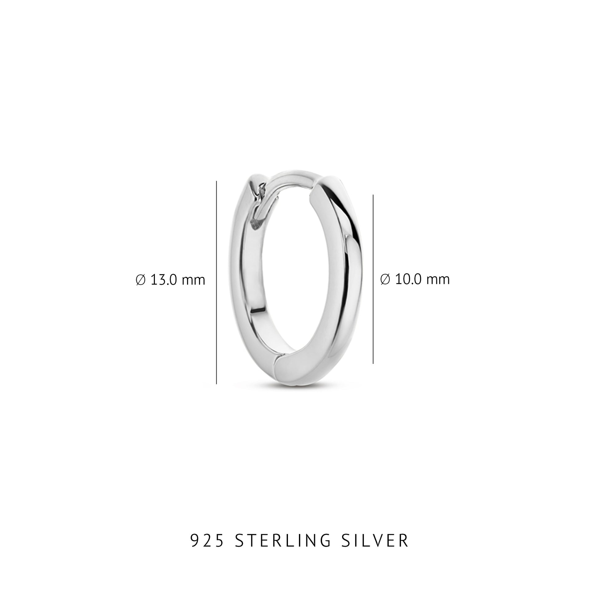 Santa Maria della Base 925 sterling silver hoop earrings - Parte di Me