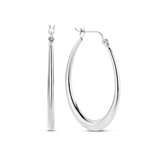 Bibbiena Poppi Casentino 925 sterling silver hoop earrings